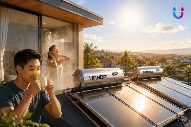 Keuntungan air hangat untuk kesehatan dan kenyamanan dengan penggunaan solar water heater modern di rumah