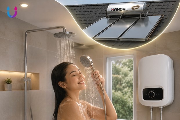 Water heater nyaman dan aman untuk seluruh keluarga dengan sistem pemanas air modern yang menyediakan air hangat stabil, mendukung kenyamanan mandi, dan cocok untuk kebutuhan rumah tangga