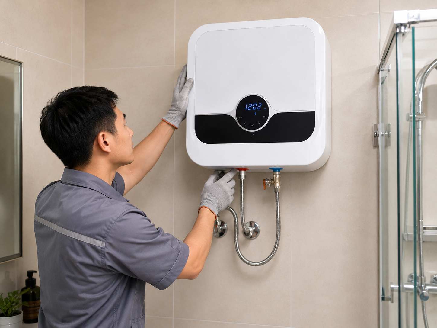 Finishing instalasi water heater