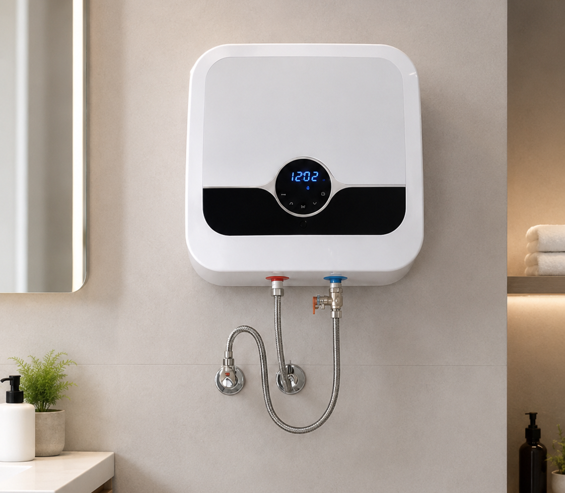 Hasil pemasangan water heater