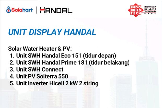 Berbagai produk unggulan Dealer Handal hadir untuk memperkenalkan teknologi solar water heater modern
